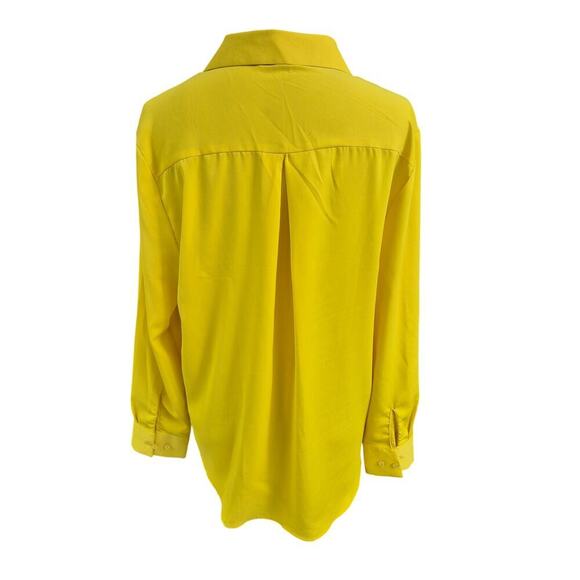 Bright Yellow Blouse Sz XL - Picture 5 of 7
